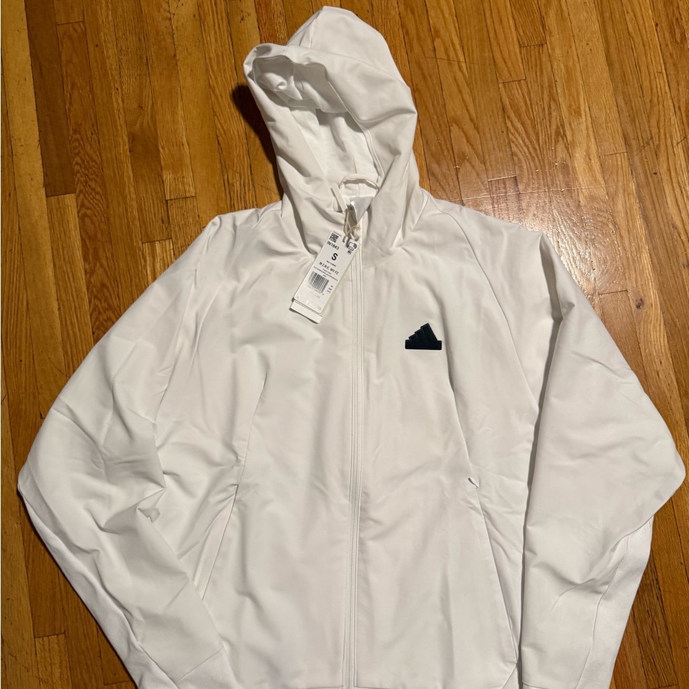 Adidas Tech ZNE White Hooded Jacket